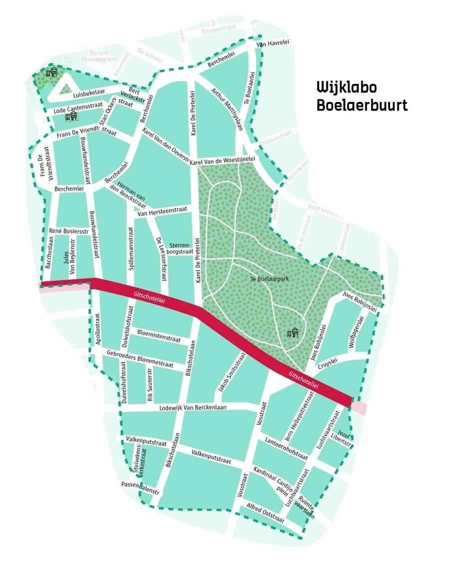 Plannetje van het Wijklabo Boelaerbuurt